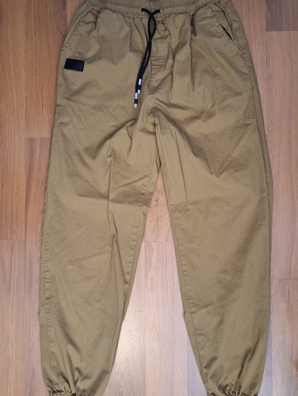 Men's/Unisex Drawstring Jogger Pants In Khaki